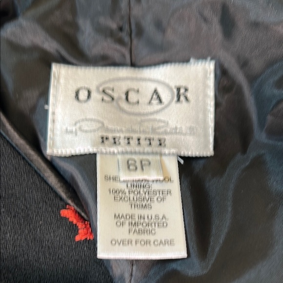 Oscar de la Renta Black Embroidered  A-Line Skirt 6P - Picture 3 of 4